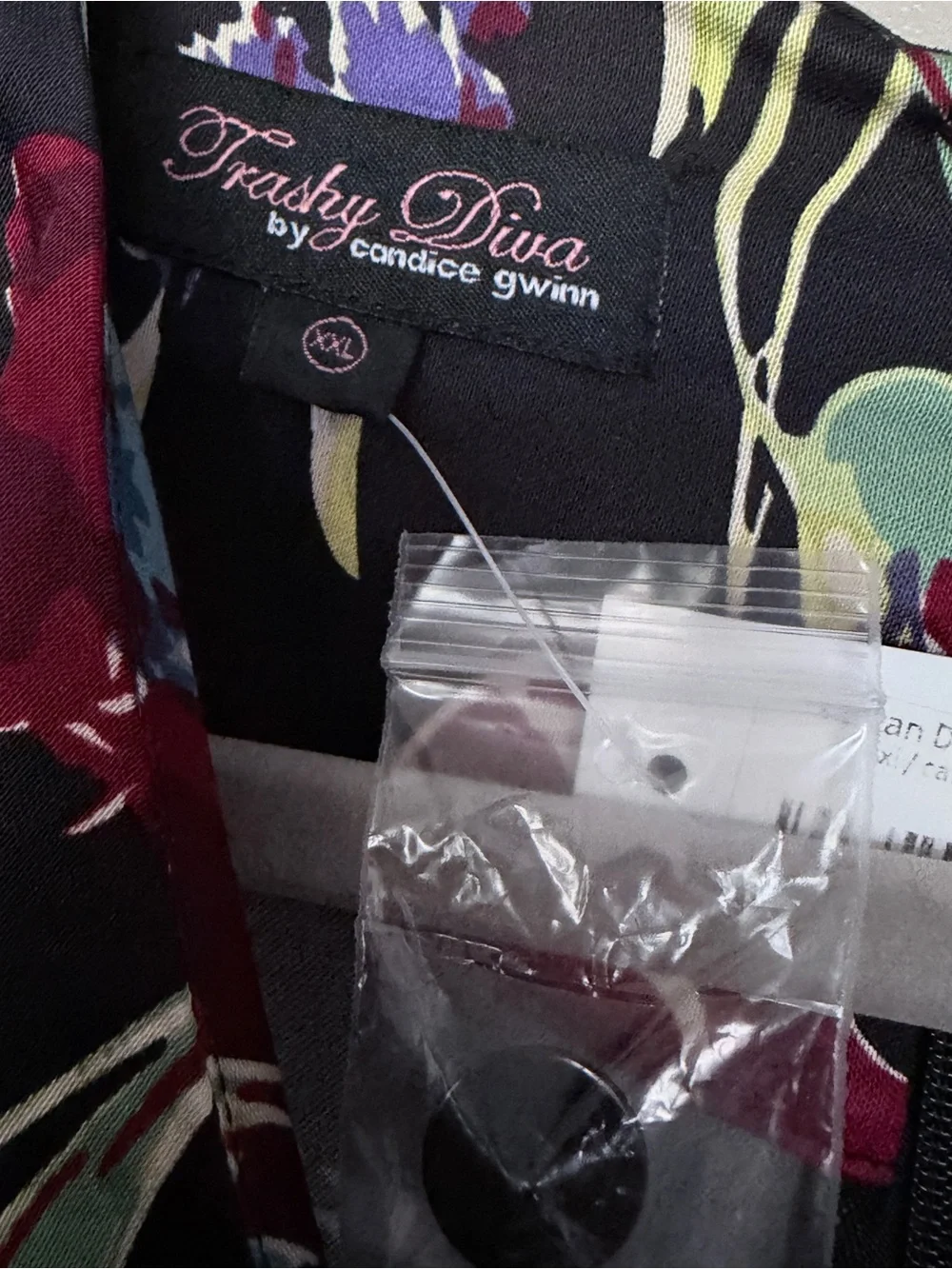 NWT Caftan Dress by Trashy Diva XXL Midnight Garden - Picture 4 of 9